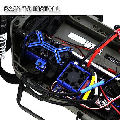 VXL-3s ESC Motor Cooling Fan Upgrades Part for 1/10 Slash/Rustler/Stampede VXL 4X4 2WD,High Velocity Fan Heatsink Hops Up,Replace #3340 Navy Blue - color: Navy Blue/for 2wd4wd