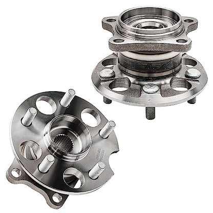Detroit Axle - AWD 4pc Steering Knuckles Kit for 04-07 Toyota Highlander | w/ABS on Axle, 2 Front Steering Knuckles & Wheel Bearing Hubs 2 Rear Wheel Bearing Hubs 2004 2005 2006 2007 Replacement - size: 4UW48746/Kit