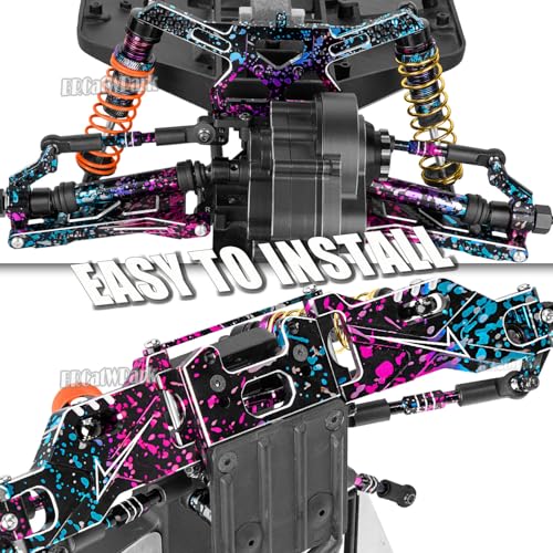 RC Upgrades Part for 1/10 Slash 2WD,Suspension Arm,Shock Absorber,Drive Shaft,Caster Block,Steering Blocks,Stub Axle Carriers,Steering Bellcranks,Links,Shock Tower,Front Bulkhead,Colour - color: Colour - (Upgrades)