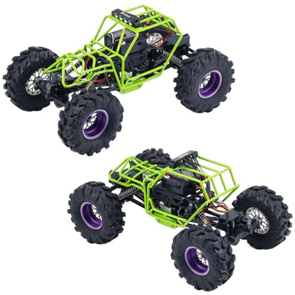 Metal Roll Cage Body Shell for 1/24 Axial AX24 XC-1 Upgrade | With Aluminum LED Lamp Holder,Green - color: Green