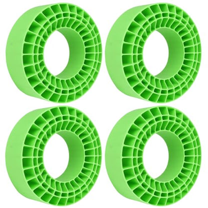 2.2" Crawler Tire Inserts, 4-Pack — Soft Silicone Rubber, Fits 132–134 mm (5.25" OD), 125×45 mm — Waterproof, Firm Sidewall Control, Rock/Trail Traction Boost (Green) - color: Green