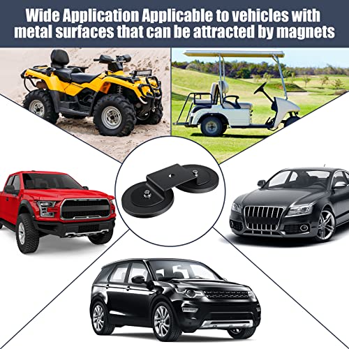 4 Pcs Magnetic Light Bar Mounts Universal Magnet Mount Holder with Rubber Pad for Off Road SUV Truck Lamp Roof Bar Fog Light