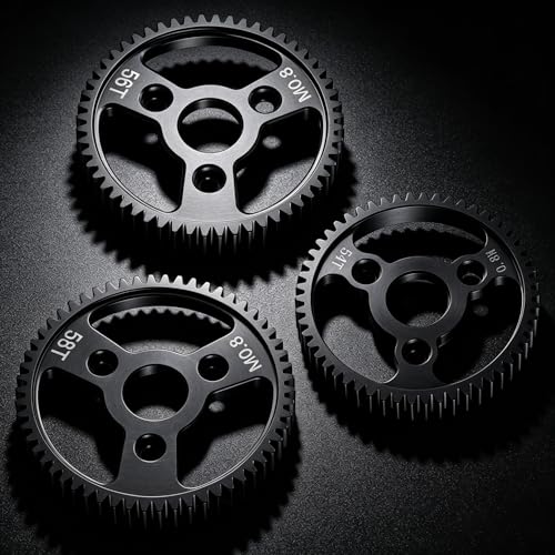 Carbon Steel 58T Spur Main Gear 32P 0.8M for 1/10 Tra-xxas Slash | Platinum Rustler Stampede 4x4 VXL 2WD Jato Rally E-REVO Summit T-Maxx - size: 58T