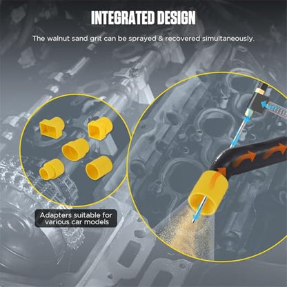 Walnut Blaster, with 23 Pcs Adapters & 5KG Walnut Blaster Kit for Carbon Cleaning, Automotive Engine System Intake Pipe Exhaust Valve Cleaning Machine, 1500W - size: 1500W Walnut Blaster