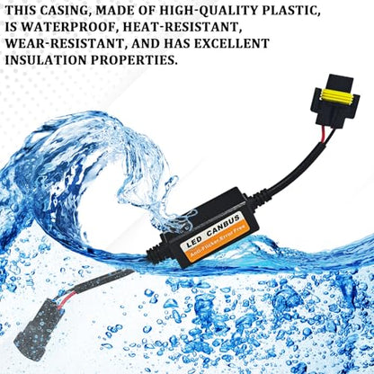 Car CAN Bus Decoder, H11 Load Resistor Turn Signal Harness Adapter, Anti-Flicker Error Decoder Resistor Universal for Tail Light Conversion Kit (H8/H9/H11, 2PCS) - size: H11