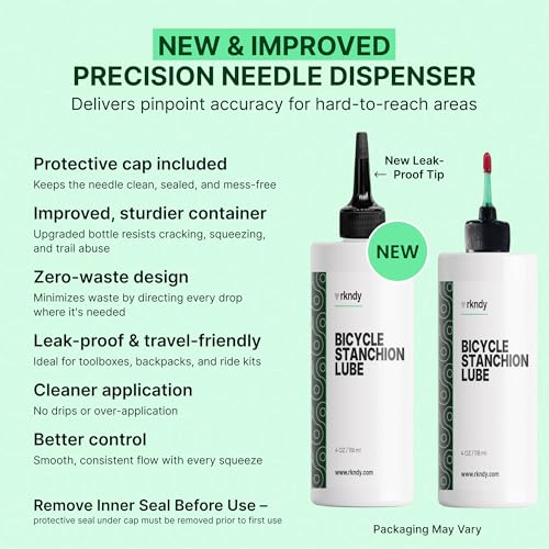 Fork Stanchion & Shock Lube - Premium Bicycle/Bike Suspension Lubricant for Eliminating Rust, Dirt, and Contaminants from Seals, Ensuring Smooth Riding and All-Weather, Long-Lasting Protection
