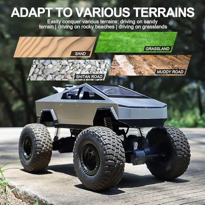 1:8 Huge Climbing Car Remote Control Truck RC Pickup Model Car Motorcycle Powerful 4x4 Vehicle for All Various Terrains Great Christmas and New Year Gift for Kids Automobile