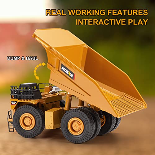 1/40 Scale Diecast Heavy Metal Dump Truck, Metal Construction Vehicles Trucks Toys for Boys Kids - style: Dump Truck