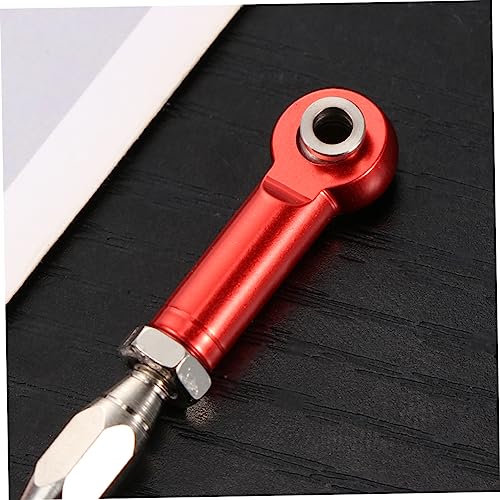 6pcs Adjustable Turnbuckle Rod Linkage Aluminum CNC Machined for Rc Car Easy to Install Scale for Upgrade - color: Red