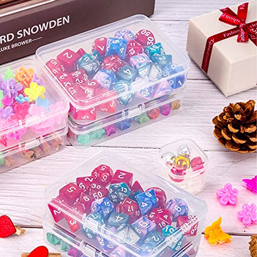 Rocutus Clear Plastic Beads Storage Containers Empty Mini Storage Container Box,12 Pack Plastic Storage Containers with Lids,Bead Storage Box with Hinged Lid for Beads(4.5 x 3.3 x 1.1 inch) - size: 4.5 x 3.3 x 1.1 inch
