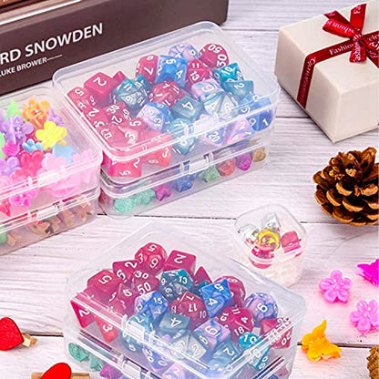 Rocutus Clear Plastic Beads Storage Containers Empty Mini Storage Container Box,12 Pack Plastic Storage Containers with Lids,Bead Storage Box with Hinged Lid for Beads(4.5 x 3.3 x 1.1 inch) - size: 4.5 x 3.3 x 1.1 inch