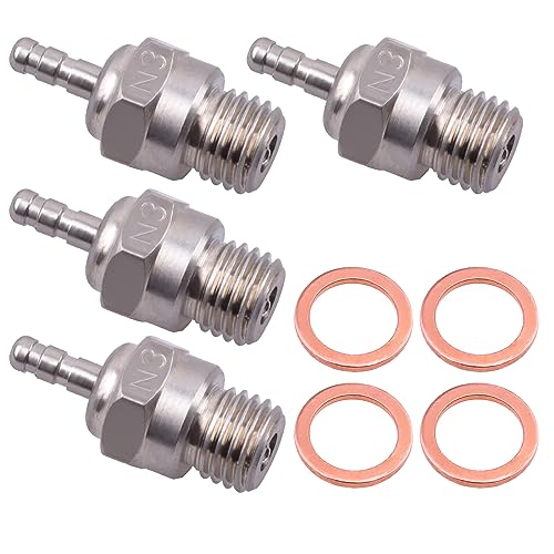 70117 Hot Glow Plug No.3 N3 Spark Nitro Engine Parts Replace OS 8 for Traxxas HPI HSP Kyosho 1/8 1/10 RC Car Truck Buggy (Pack of 4) - color: Pack of 4