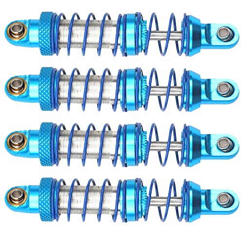 4Pcs Vgoohobby Metal Shocks Absorber Adjustable Dampers Compatible with Axial SCX10 Traxxas TRX4 D90 90046 Redcat Gen7 1/10 RC Crawler Car (Blue,70mm) - size: 70mm