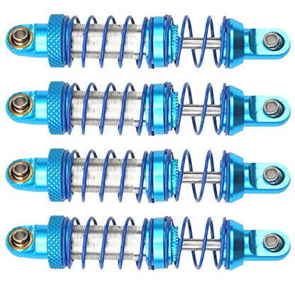 4Pcs Vgoohobby Metal Shocks Absorber Adjustable Dampers Compatible with Axial SCX10 Traxxas TRX4 D90 90046 Redcat Gen7 1/10 RC Crawler Car (Blue,70mm) - size: 70mm
