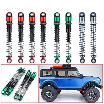 RC-Hub 4Pcs Aluminum Threaded Shock Absorber Damper 48mm for 1/24 Axial SCX24 90081 AXI00001 AXI00002 AXI00004 AXI00005 AXI00006 RC Crawler Car (Titanium Grey) - color: Titanium Grey