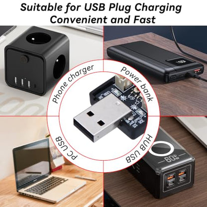 3.7V/4.2V Lipo Battery Charger - 1S Lipo 6 Channel LiHV JST Charger with USB and Micro JST 1.25 JST-PH 2.0mm Plug for Tiny Whoop Blade Inductrix FPV E013 E010 JJRC H67 H36