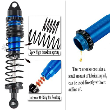 RC for 1/10 Slash 2WD,Slash 2WD VXL Upgrades Parts Shocks&Drive Shaft CVD&Front Rear Suspension A Arms&Caster Block&Steering Blocks&Rear Stub Axle Carriers&Turnbuckles Camber Link,Navy Blue - color: Navy Blue(for 1/10)