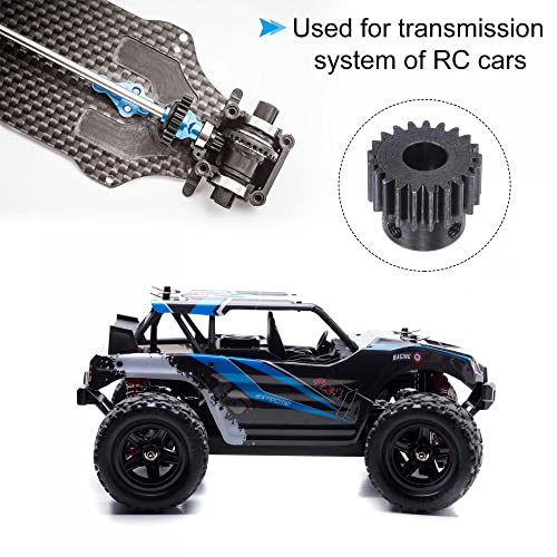 uxcell 1Mod 21T Pinion Gear 8mm Bore Hardened Steel Motor Rack Spur Gear with Step for RC Car Truck Buggy Gear Drive, 2 Set