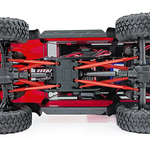 Metal Linkage High Clearan Steering Link Set, Red | For 1/18 TRX4-M Bronco Defender, RC Crawler Car - color: Red