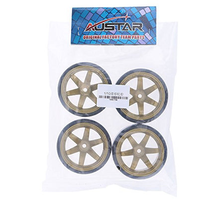 GoolRC 4PCS/Set 1/10 Drift Car Tires Hard Tyre Replacement for Traxxas HSP Tamiya HPI Kyosho On-Road Drifting Car (Army Green)