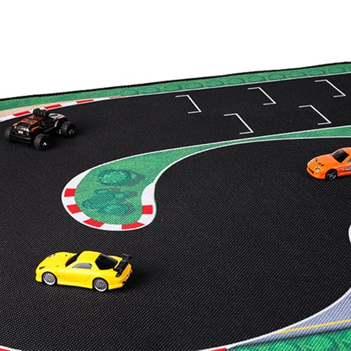 SPEEDY BEE Turbo Racing 1:76 RC Drift Car Race Track Mat: Portable Rubber 950x500mm Entry-Level Racing Track for Turbo Racing C64 C75 C73 C65 C72 Mini RC Drift Cars