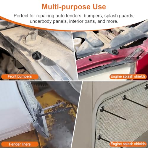 100Pcs Cable Tie Buckle, Unbreakable Zip Tie Clips for Car Fender, Engine Cover, Mudguard Fastener, Self-Locking Fixion Tools for Automotive Wiring, Electrical Work, Cable Organization, Screw Fixing