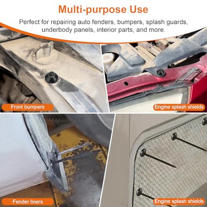 100Pcs Cable Tie Buckle, Unbreakable Zip Tie Clips for Car Fender, Engine Cover, Mudguard Fastener, Self-Locking Fixion Tools for Automotive Wiring, Electrical Work, Cable Organization, Screw Fixing
