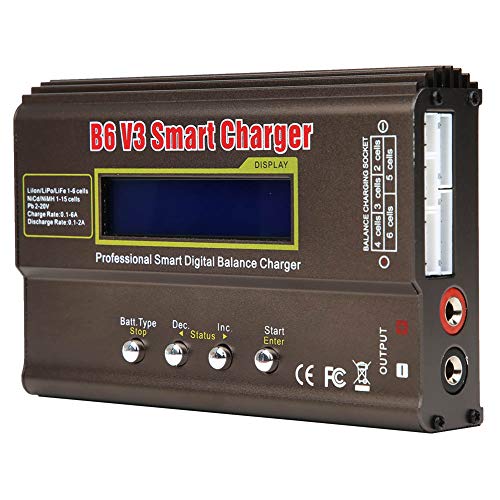 RC Battery Charger B6 V3 80W AC DC Balance Charger with LCD Display 11.0-18.0V for NiMH