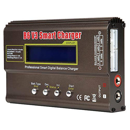 RC Battery Charger B6 V3 80W AC DC Balance Charger with LCD Display 11.0-18.0V for NiMH