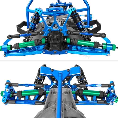 RC Drive Shaft CVD Axles Upgrades Part for 1/10 Slash VXL 4X4,Rustler VXL 4X4,Stampede VXL 4X4,#45 Steel Front Rear Driveshaft with Hex,Green - color: Green - Upgrades