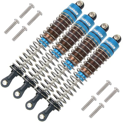 90MM Oil Shock Absorbers Upgrade Compatible with 1/10 RC Crawlers | Fits Tamiya ClodBuster / Bullhead / TRX4 / Axial / D90 - Oil Damper Upgrade - Blue - color: Blue