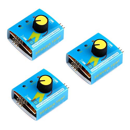 HiLetgo 3pcs RC Servo Tester 3CH Digital Multi ECS Consistency Speed Controller Checker Adjustment Steering Gear Tester CCPM Master for RC Helicopter Car Boat