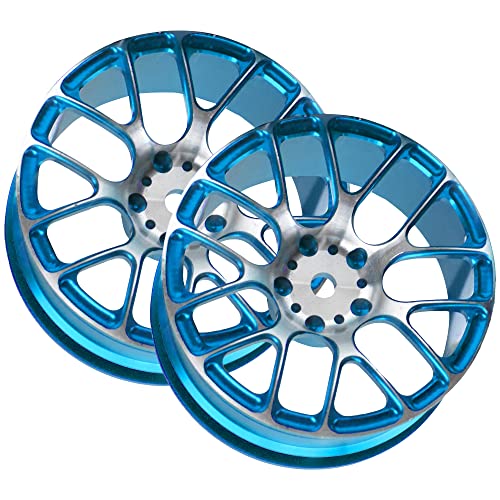 4Pcs Vgoohobby Aluminum Wheel Rims 12mm Hex Hub Width 26mm Compatible with 1/10 Tamiya TT-01 Kyosho RedCat Sakura HSP HPI 1/10 On-Road Racing Touring RC Drift Car (Blue) - color: Blue