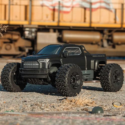 ARRMA RC Truck 1/10 Big Rock 4X4 223S BLX BRUSHLESS Street Truck RTR (Batteries and Charger Not Included) with DSC, (Black), ARA4312V4T1 - color: Black