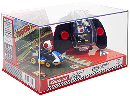 Carrera RC Nintendo Mario Kart 2.4 GHz Mini Collectible Radio Remote Control Toy Car Vehicle - Toad | Official Licensed Mario Miniature Collectible Toy RC Car for Kids 6+, Ready To Run, Rechargeable Battery, Radio RC Racing - style: Toad