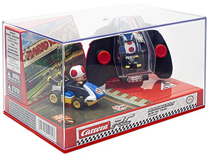 Carrera RC Nintendo Mario Kart 2.4 GHz Mini Collectible Radio Remote Control Toy Car Vehicle - Toad | Official Licensed Mario Miniature Collectible Toy RC Car for Kids 6+, Ready To Run, Rechargeable Battery, Radio RC Racing - style: Toad