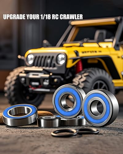 RC Sealed Bearing 22PCS Steel Bearing Kit for 1/18 TRX4M RC Crawler Upgrade Parts