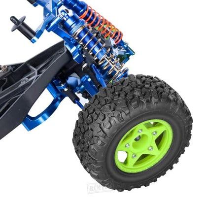 Rc Truck Tires 12mm/14mm/17mm Hex RC Wheels Tires for 1/10 Slash 4×4 2WD,Arrm a Senton,Axia1 Redca t Rc 4wd,w/RC Wheels Hex Detachable Replace Running on Off-Road Tire,Green - color: Green