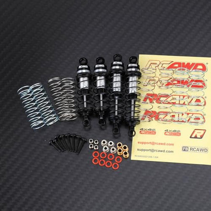 RCAWD Alloy Front Rear Shock for Losi 1/16 Mini-B 1/18 Mini-T Shocks Series Upgrades Part Black - color: Black