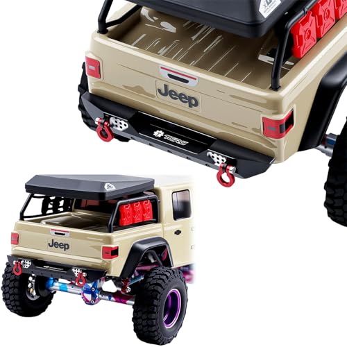 Aluminum Front and Rear Bumpers Set for 1/24 RC Axial SCX24 Jeep JT Gladiator Upgrades