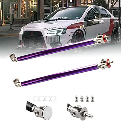 2PCS Front Bumper Lip Splitter Strut Rod Tie Bars Support Rod Adjustable Compatible with Most Vehicles 3''-8'' (Purple, 7.5CM/2.9 inch) - size: 7.5CM/2.9 inch, style: Purple