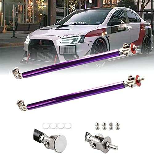 2PCS Front Bumper Lip Splitter Strut Rod Tie Bars Support Rod Adjustable Compatible with Most Vehicles 3''-8'' (Purple, 10CM/3.9 inch) - size: 10CM/3.9 inch, style: Purple