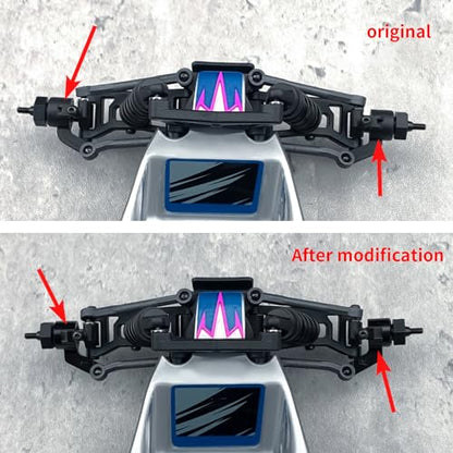 Aluminium Front Steering Cup Steering Knuckles | Upgrade Parts, For Losi 1/24 Micro-B, RC Buggy