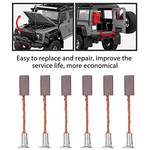 6pcs RC Carbon Motor Brush Climbing Car Brush Motor 35mm Replacement Part for 540 550