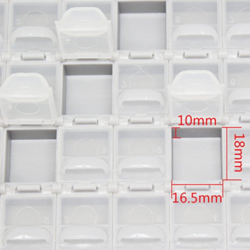 3pcs AideTek BOXALL72 SMD SMT Resistor Capacitor 1206 0805 0603 Box Organizer Craft Beads Storage 72 Compartments on Each Box - style: 3BOXALL72