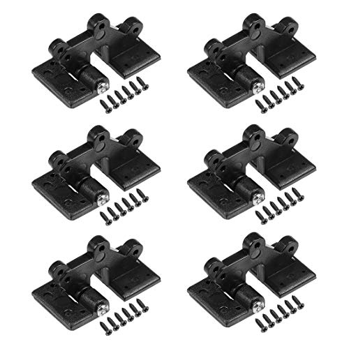 uxcell RC Hinges Adjustable Hatch Hinge L30 x W16 mm, for RC Model Airplane Parts Black 6pcs