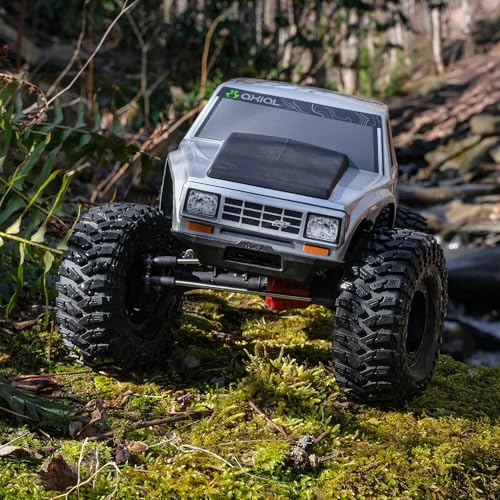 Axial RC Truck 1/10 SCX10 III Coyote 4X4 RTR (Battery and Charger Not Included) Brushed Rock Crawler, Silver, AXI-2036T1 - color: Silver