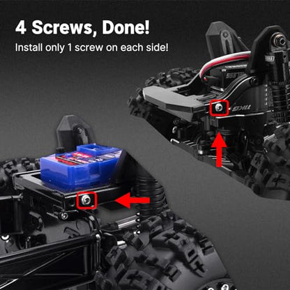INJROA IR40 Truck Body with Tube Cage for 1/18 TRX4M Defender Bronco (Grey) - color: Grey