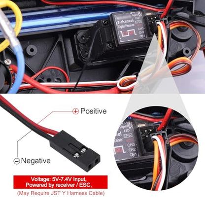 HobbyPark RC Car Light Bar Kit 6 LEDs Body Shell Roof Lights for 1/10 RC Crawler Car Truck Accessories