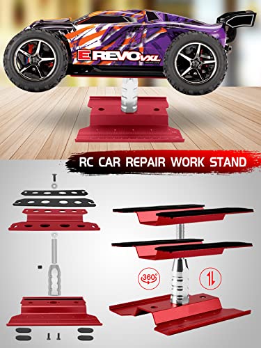 OGRC Tool Kit - Screwdriver Set, RC Repair Tools 1/8 1/10 RC Tools - 26pcs | RC Car Boat Helicopter Tools, Include Screwdriver (Flat, Phillips, Hex), Work Stand, Screw, Pliers, Body Reamer, Wrench, Tray - color: Red